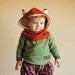 Children Fox Scarf, Fox Hat, Kids Hooded Scarf, Fox Costume Hat