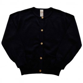 Chloe Cotton Cardigan - Navy Blue