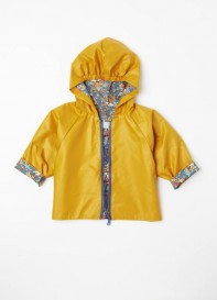 mustard waterproof with vintage floral lining