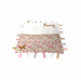 Doudou étiquettes noeud doré Liberty Eloise rose personnalisable