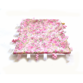 Doudou &eacute;tiquettes Liberty Tatum rose