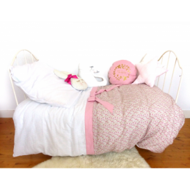 Parure de lit en Liberty Eloise rose 140 X 200 cm
