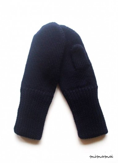 Children's double knitted merino wool long mittens/winter mittens