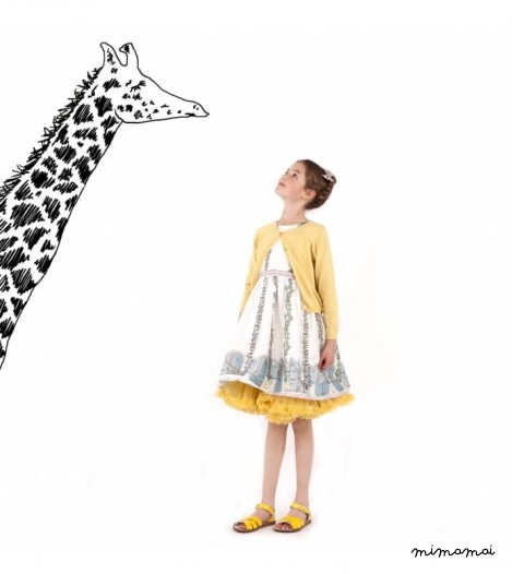 Martha Dress, Giraffe House, Ivory