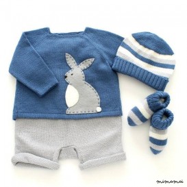 maglia bambino insieme. Maglione, pantaloni, cappello e calze. Feltro di coniglio. lana merino 100%.