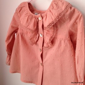 Girls Toddler blouse, Boho Toddler Shirt, Shabby Chic Clothing, Lace Shirt, Lignt Pink Top