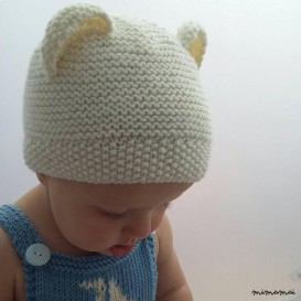 Bear hat, Baby bear hat, polar bear hat, hat with ears