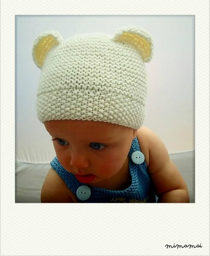 Baby bear hat, bear ears hat, polar bear hat, baby beanie, knitted baby hat