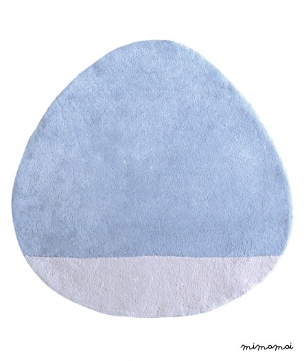 Tapis chambre d'enfant (80x81cm) - STONE DUSTY BLUE