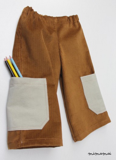 Grey corduroy pants with big pockets