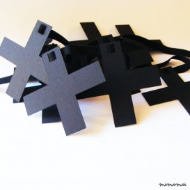 Black SWISS CROSS paper garland