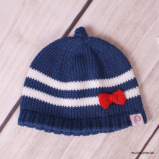 Bambino beb&egrave; cappello Beanie Navy marittimo