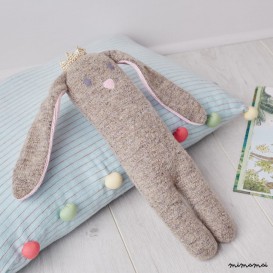 Soft Knit Bunny with Crown