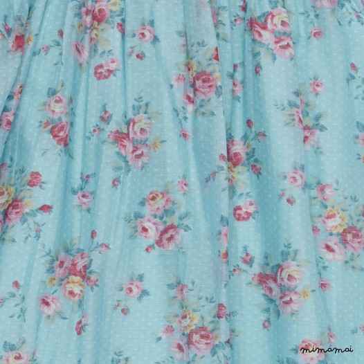 Dress printed in pastel colors