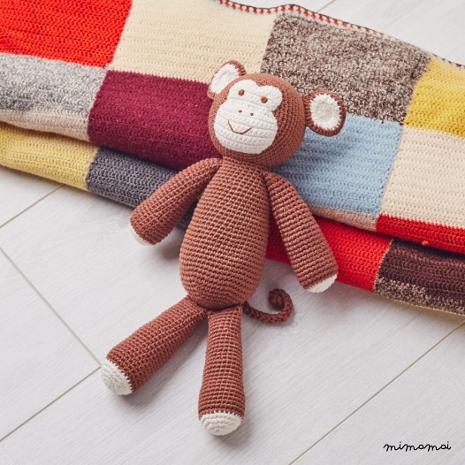 Hand Crocheted Marcel Monkey (Large)