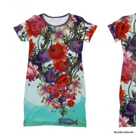 GIRLS - Whale Flowers T-shirt Dress