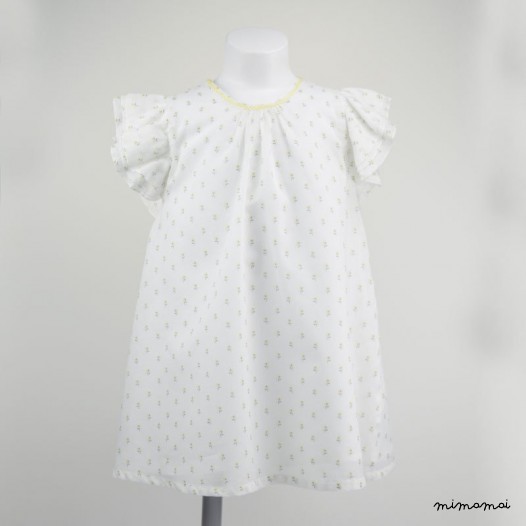 Girls Toddler Dress, Elegant Toddler Dress, Chic Clothing, White Dress, Floral Print dress