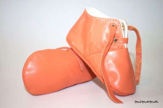 SALE 6-12 Months Slippers / Baby Shoes Lamb Leather