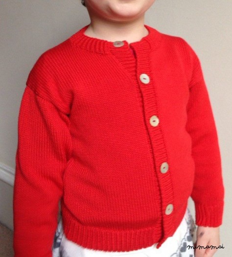 Children knitted Cardigan Red