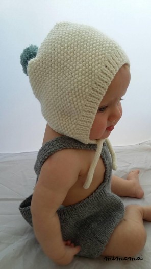 Baby bonnet, baby hat, baby cap, Knitted baby bonnet