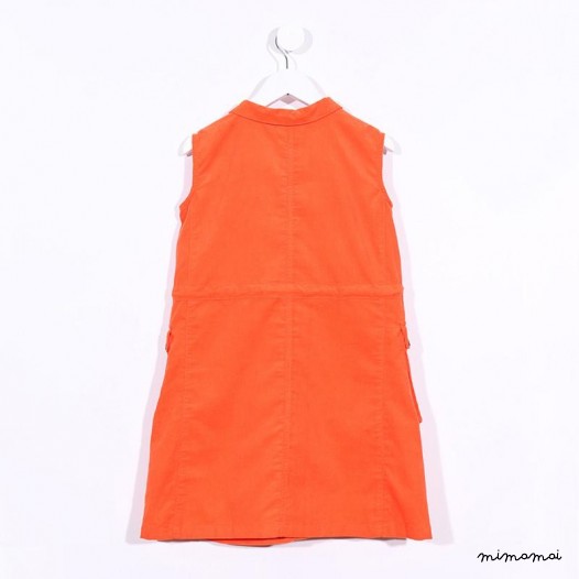 Sleeveless Coat Dress orange