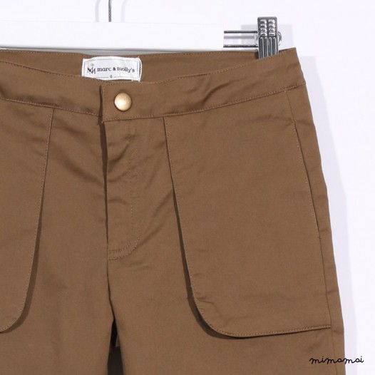 Round Pocket Shorts khaki