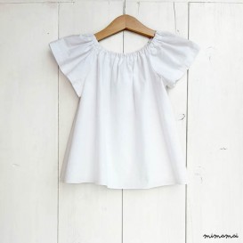 Baby white cotton blouse, baby shirt, blouse, size 5T, bambina scamiciato in cotone bianco