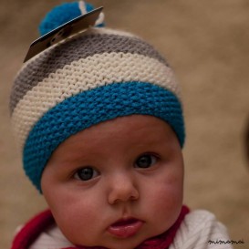 New baby hat, baby beanie, Stripey baby hat, knitted hat