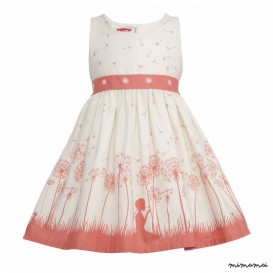 Martha Dress Make A Wish Print in Coral