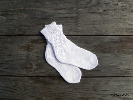 Baby cotton socks - hand knit baby summer socks - newborn socks