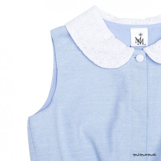 Tie-Front Top light denim