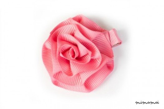 Rosette Hair Clip - Pink
