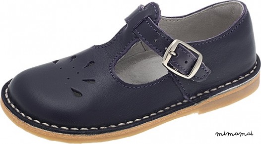 Traditional t-bar shoes navy