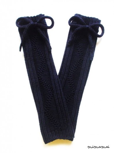 Babies/Children's/Toddlers knitted merino wool ribbed-lace leg warmers/2x2