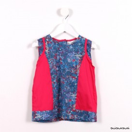 Sleeveless Contrast Top blue