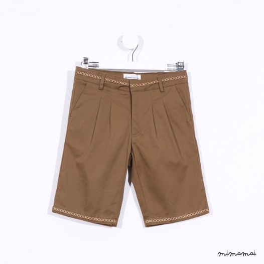 Shorts with Embroidery khaki