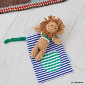 Luca Lion Rattle in Bag