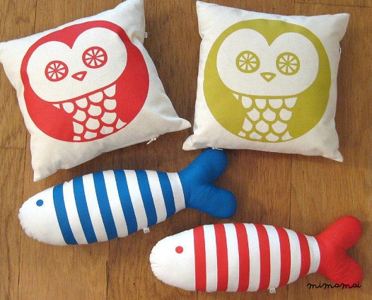 Pesce decorativi cuscino &middot; Cuscino di tiro &middot; Fatto a mano