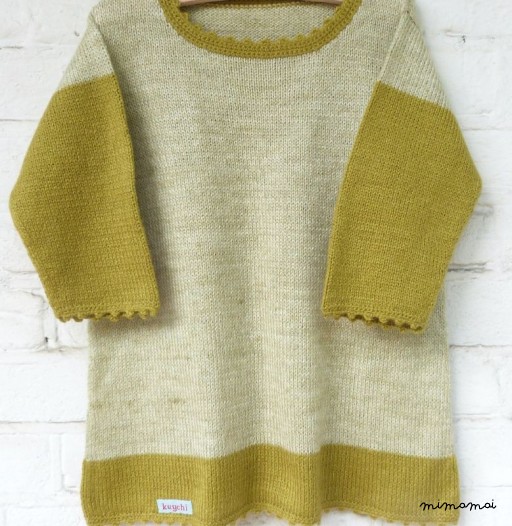Carmen Tunic &ndash; Mustard and green