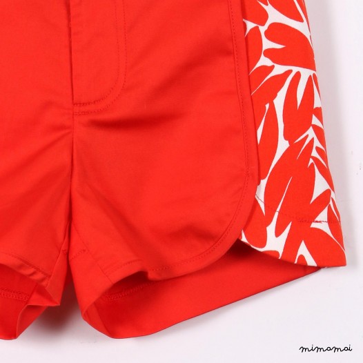 Round-edge Shorts orange