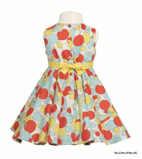 Girls Clara Dress in Floats