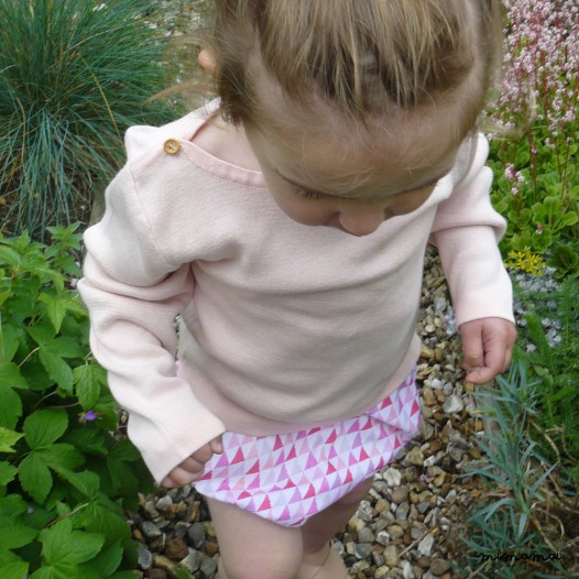 Olive Striped Sweater - Shell Pink