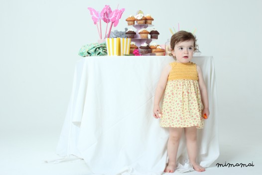 Hand knitted cotton dress