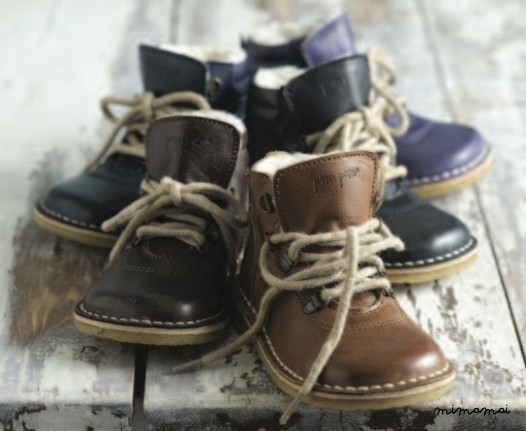 Leather and sheepskin boot camel