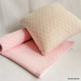 Pink Knitted Baby Blanket - Set