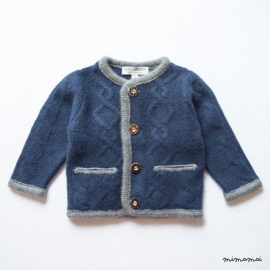 Aran Cardigan Navy