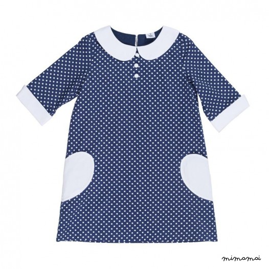 Heart Pocket Dress small dots