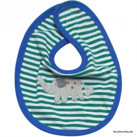 Green Crochet Elephant Bib