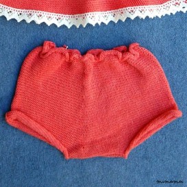 Coulotte in cotone tricot corallo