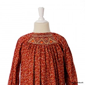 East Slope Colorado Skipper smocked Long sleeve dress
